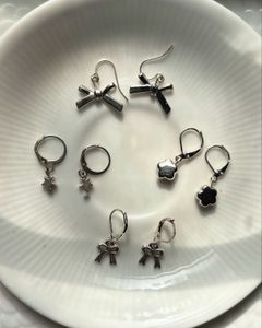 metal charm huggies