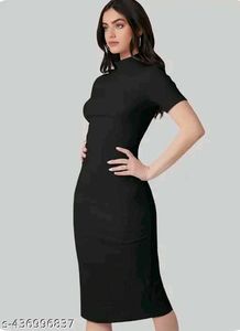 Black Bodycon Midi Dress