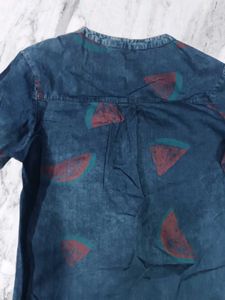 Denim  colour Tunic Top