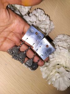 Silver Jhumka Earrings