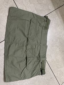 Divided Olive Mini Skirt