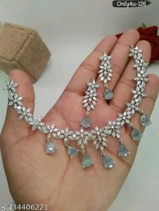 Ad Fancy Necklace Set With Earrings
