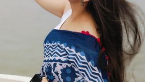 Cotton Indigo Saree Without Blouse