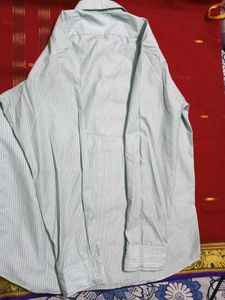 LessUsed LightOliveGreen WithWhiteSripes Shirt