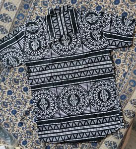 Patterned Short Sleeve Shirt