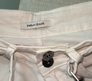 White Straight Fit Jeans