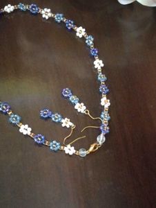 Ocean Flower Necklace &amp; Earrings