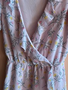 Floral Ruffle Wrap Dress