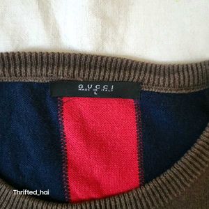 Gucci Genuine🔥💯 Three Stripes BEE Knit Tee Sweat
