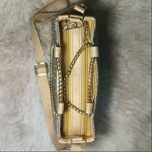 Elegant Gold Glitter Evening Bag
