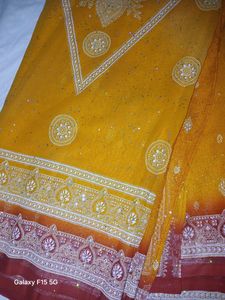 Saree 2shaded Colour Yellow &amp;orange