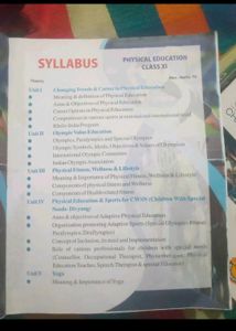 Class 11 CBSE Physical Education Book