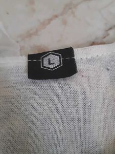 Peplum Top With  Pearl around The Neck