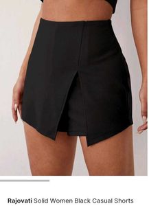 Black Casual Skort