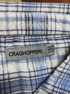 Craghoppers Women Blue Checks Cotton Shirt