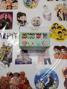 BT21 CUTE 4 WASHI TAPE (GREEN)💚