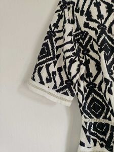 Black and White Patterned Dress