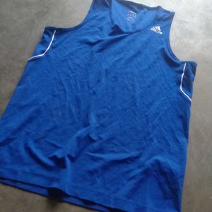 Blue Adidas Training Tank