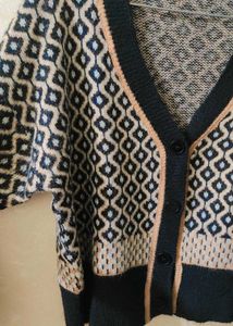 Patterned Knit Cardigan