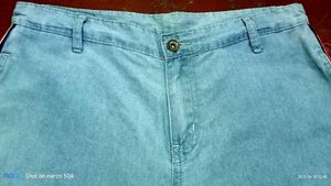 Light Blue Wide-Leg Jeans with Racing Stripe