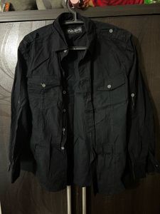 Black Button-Down Shirt