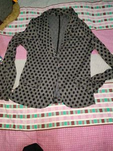 polka dot winter imported shrug and pants set