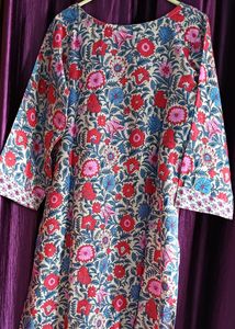 Floral Print Kurta Pant Set