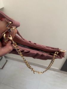 Mauve Chain Shoulder Bag