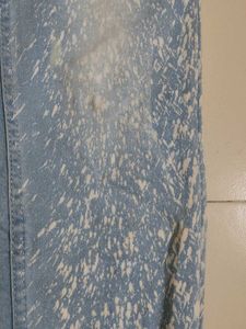 Denim With White Pattern