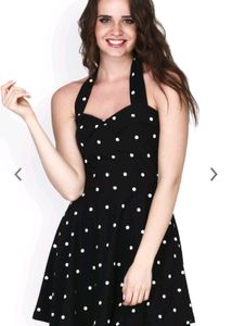 Black Sexy party Dress. Mini Dress. Polka Dots