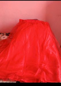 Red ♥️ Lahnga Choli Set Unstitched Blouse Lahenga