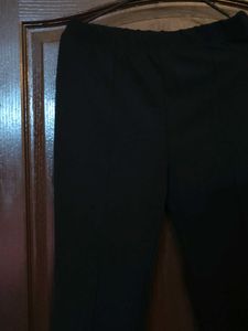 Black Flared Leg Formal Trousers