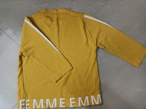 Yellow Mustardish Fitted Crop Top