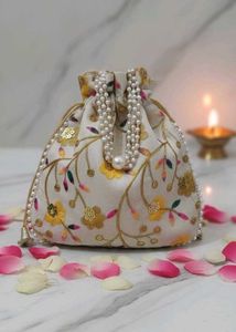 Floral Embroidered Potli Bag
