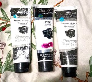 Charcoal Mask Cream Set Of 3