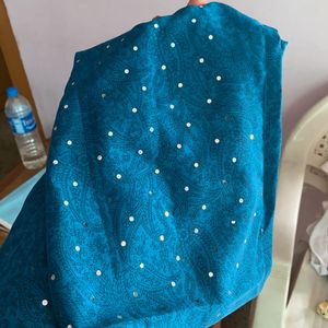 saree with unstitched blouse