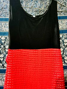 Red &amp; Black Party Dress