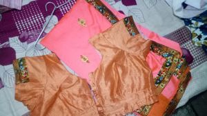 Pink Saree With Embroidery Work