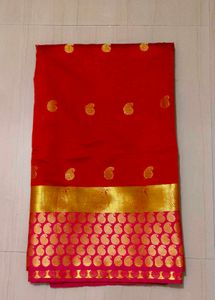 Red &amp; Gold Saree