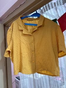 Mustard Yellow Textured Blouse