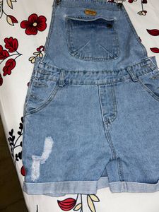 Cute Denim Dungaree Shorts