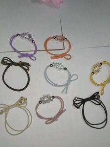 Beautiful Bead Hair Tie In 8 Different Colours