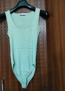 Zara Knit Bodysuit Top