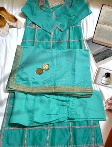 Party Wear  Heavy Kurta Pant Dupatta 3pc Set