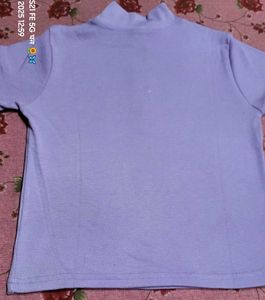 Lilac Ribbed Half-Zip Top