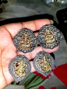 Laxmi Ganeshji Combo Studs