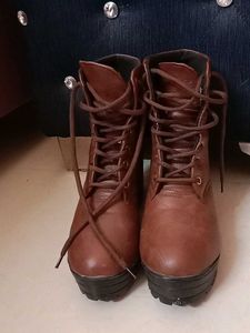 Coffee Brown High Heel Boots