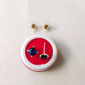 925 Silver Big Size Square  Dimond Earrings/Studs