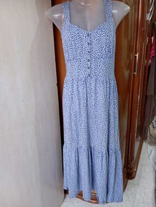 Cute Blue Dotted Dress