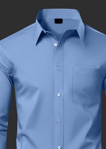 Men's Blue Long Sleeve Shirt